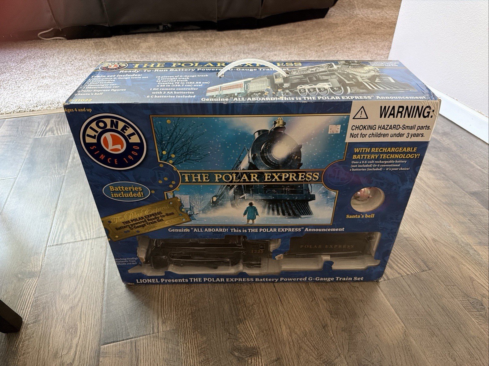 Lionel G Gauge Polar Express Train Full Set 7-11022 Opened Not Used