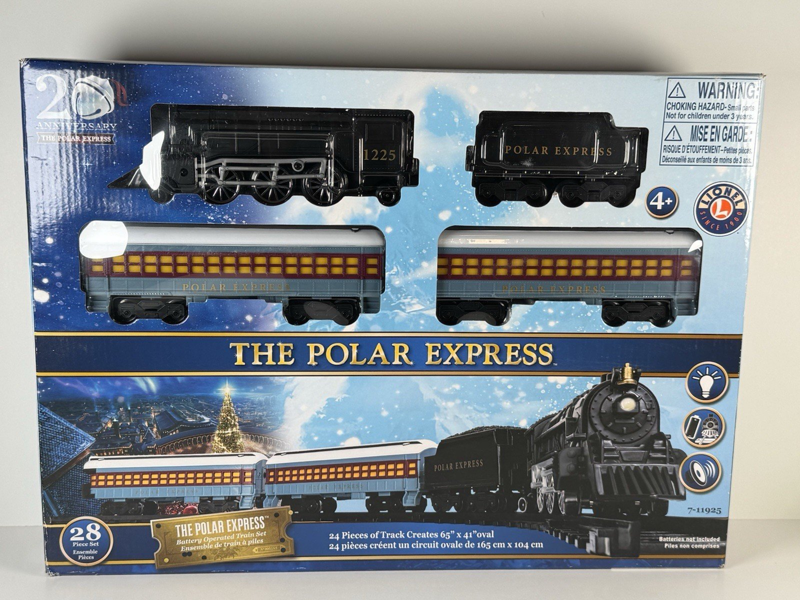 Lionel The Polar Express 20th Anniversary Battery Operated 28 Pc Train Set