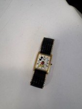 Lorus Mickey Mouse Watch white hands, black/ gold color
