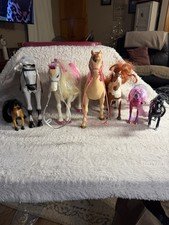 Lot of 7 Barbie Horses Some Are Vintage Mattel Horse Figures