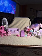 Lot of Assorted Barbie Furniture and Accessories