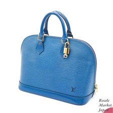 Louis Vuitton Epi Alma PM Toledo Blue Handbag M52145 Leather Vintage Japan