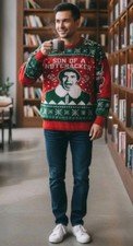 Men Christmas Sweater By elf Size M NWT