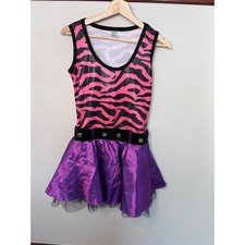 Monster High Clawdeen Wolf Costume Pink Zebra Purple Metallic Small 01573336