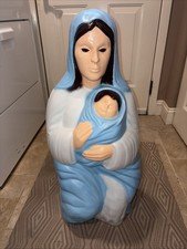 Nativity Blow Molds Mary Holding Baby Jesus Lighted