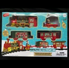 NEW Disney MICKEY MOUSE Holiday Christmas Express Train Set 12 piece DECOR