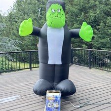 NEW GEMMY 2002 Airblown Halloween Frankenstein w/ Lights Inflatable Monster 8ft