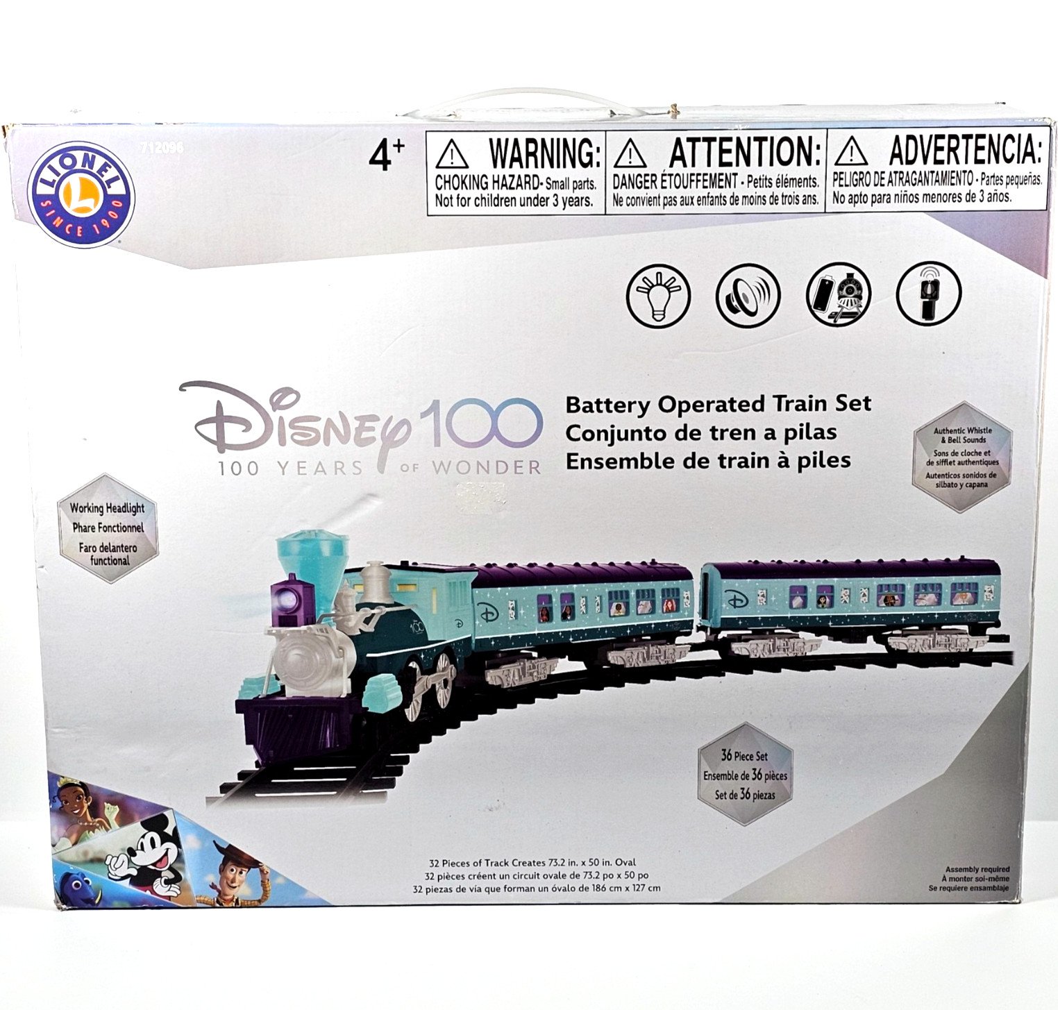 NEW/Open Box! LIONEL - DISNEY 100 Years Of Wonder Edition Oval Train Set 712096