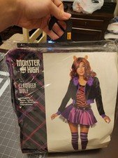 NEW Spirit Monster High Clawdeen Wolf Adult SMALL Costume Plush Ears Legwarmers