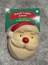 NEW VTG1997 SunHill Christmas Santa Claus Face Decor Porch Light Lamp Post Cover