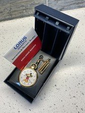 NIB Vintage Lorus Mickey Mouse Pocket Watch RB2202 Mickey Watch 1990's