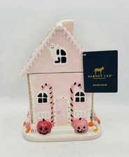 NWT Dabney Lee Large Ceramic Pink Halloween Haunted House Cookie Jar