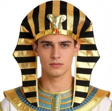 Pharaoh Hat Egyptian Headpiece King TUT Costume King Pharaoh Costume Adult Phara