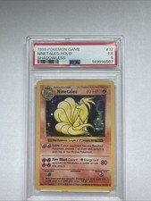 Pokemon Ninetales Holo Rare Shadowless Base Set #12 PSA 5