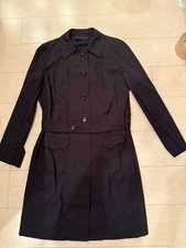 PRADA Spring Coat Vintage Black Chester Coat Size S Stylish Design