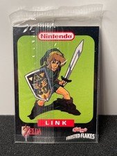 RARE 1993 Nintendo Kellogg's Frosted Flakes Zelda Link and Kirby 2 sealed cards