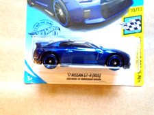 RARE Hot Wheels SUPER TREASURE HUNT ‘17 Nissan GT-R (R35) Blue - Real Riders STH