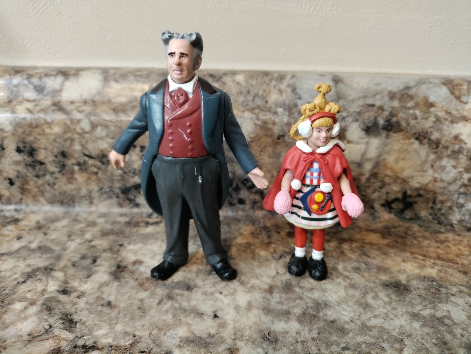 Rare How The Grinch Stole Christmas Cindy Lou Who & The Mayor Figures Playmates