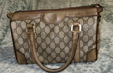 Rare Vintage 70/80s Small Gucci Boston Bag/ Purse Brown