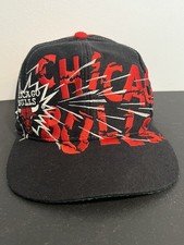 RARE Vintage Chicago Bulls SnapBack Shockwave Spell Out Big 90s Y2K Wool