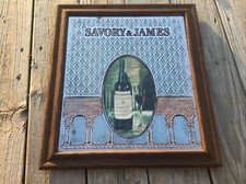 SAVORY & JAMES Sherry Cream Bar Vintage Advertising Mirror.