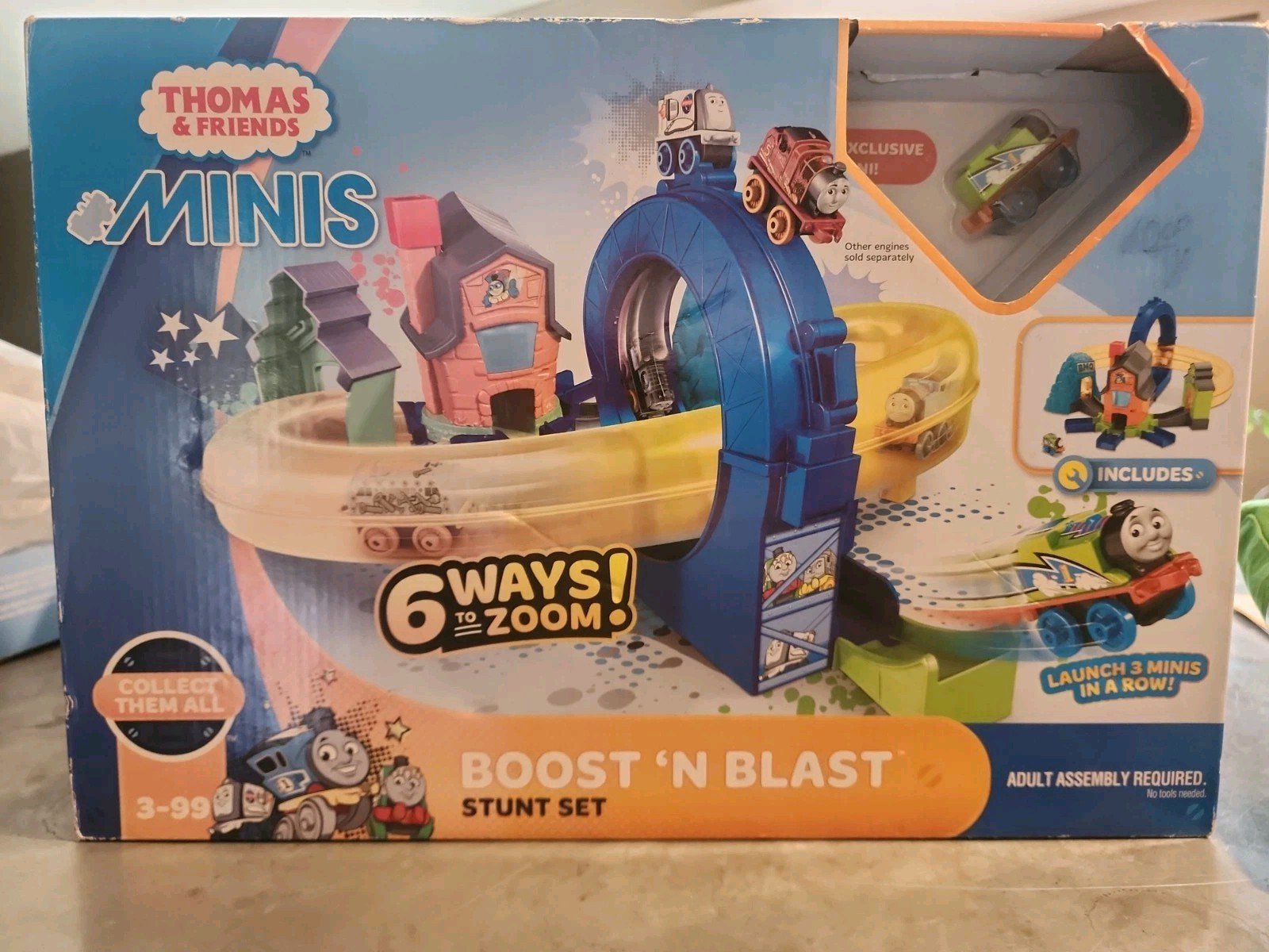 Thomas and Friends Minis Boost 'N Blast Stunt Set w Exclusive Mini New Sealed