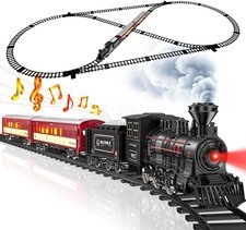 Train Set - Metal Train Toys with Luxury Tracks and Glowing Passenger, Christmas