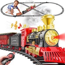 Train Set, Remote Control Train Toys with Luxury Tracks, Christmas Train Sets...