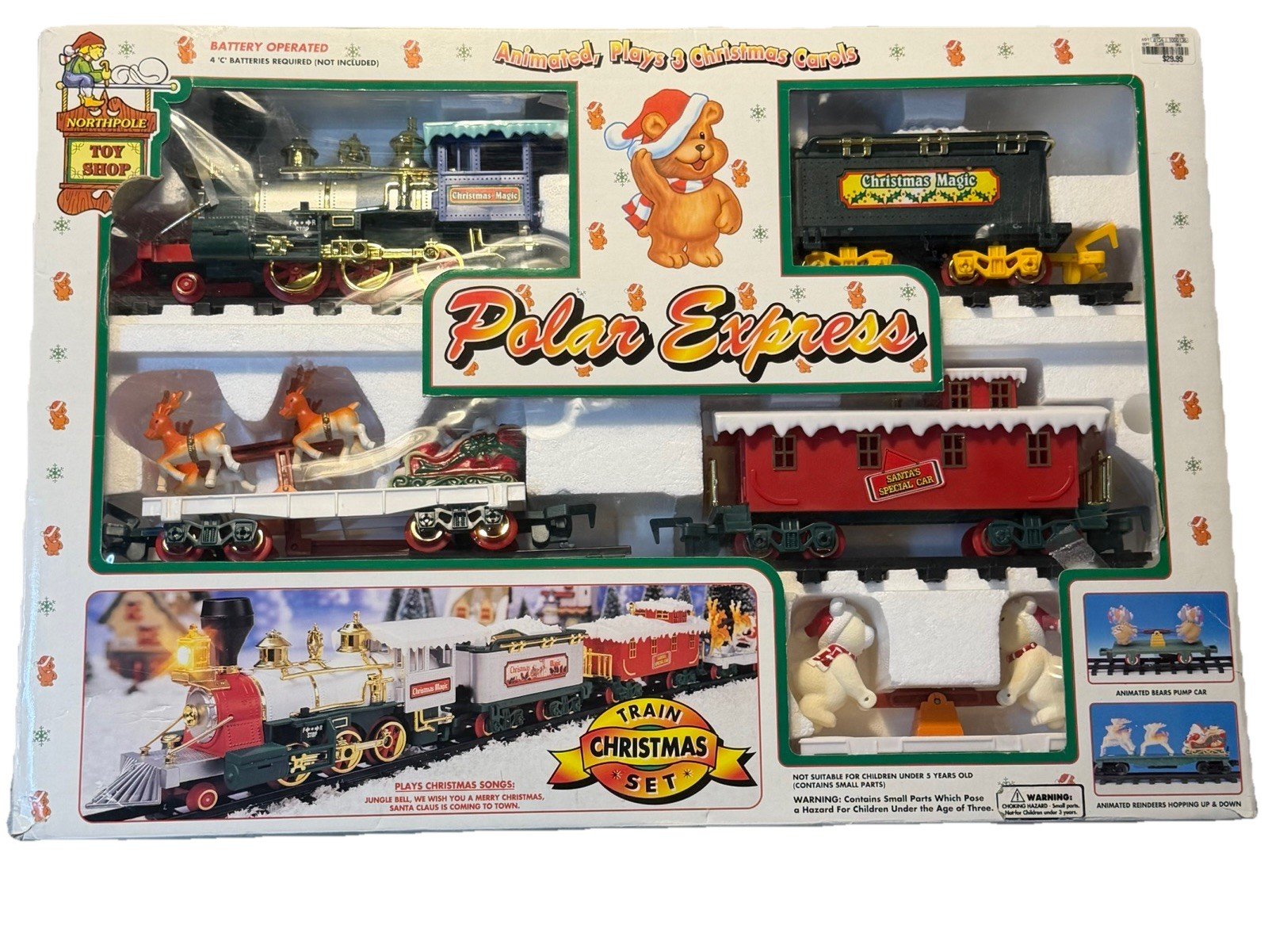 Vintage 1994 Polar Express Christmas Train Set – Northpole Toy Shop No. 5302.