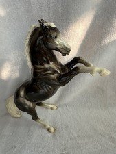 Vintage 60's Breyer Fighting Stallion Rearing Horse Black Charcoal Glossy