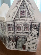 Vintage Advent Calendar 3D Village Scene made in Germany w/ Glitter Gorgeous NIP