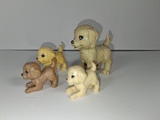 Vintage Barbie Doll Doggy Daycare Playset Replacement Pets Dog Puppy Lot Of 4