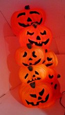Vintage Blow Mold Halloween Pumpkin Stack Cluster Lighted 32” Inches U.S.A