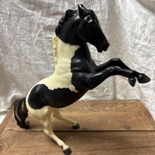 Vintage Breyer Horse Black White Pinto Mustang Rearing Traditional 2000 Rare