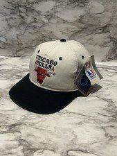 Vintage Chicago Bulls Hat Cap Snapback White NBA 90s DeadStock The G Cap Adult