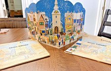 Vintage E.O. & Co Sweden 3D Pop Up Advent Calendar Christmas Village NOS
