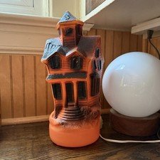 Vintage Empire Halloween Haunted House Blow Mold 1969 13 Inch