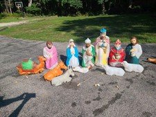 Vintage Empire Nativity Scene 12 Piece Set Christmas 35" Lighted Blow Mold