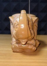 Vintage Frankoma Pottery Desert Gold Elephant Bank w/Original Stopper NICE #380
