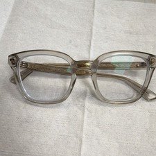 Vintage Gucci Eyeglasses Clear Crystal Gold Tone Frames Made in Italy