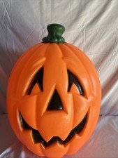 Vintage Halloween Pumpkin Jack O Lantern Blow Mold General Foam Large 24"