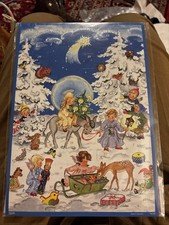 Vintage Korsch Verlag Single Sheet Advent Calendar 10103 Angels With Toys
