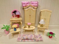 Vintage Mattel Barbie Folding Pretty Dollhouse Furniture Lot 1996