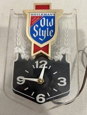 Vintage Old Style Beer Light Clock Works!