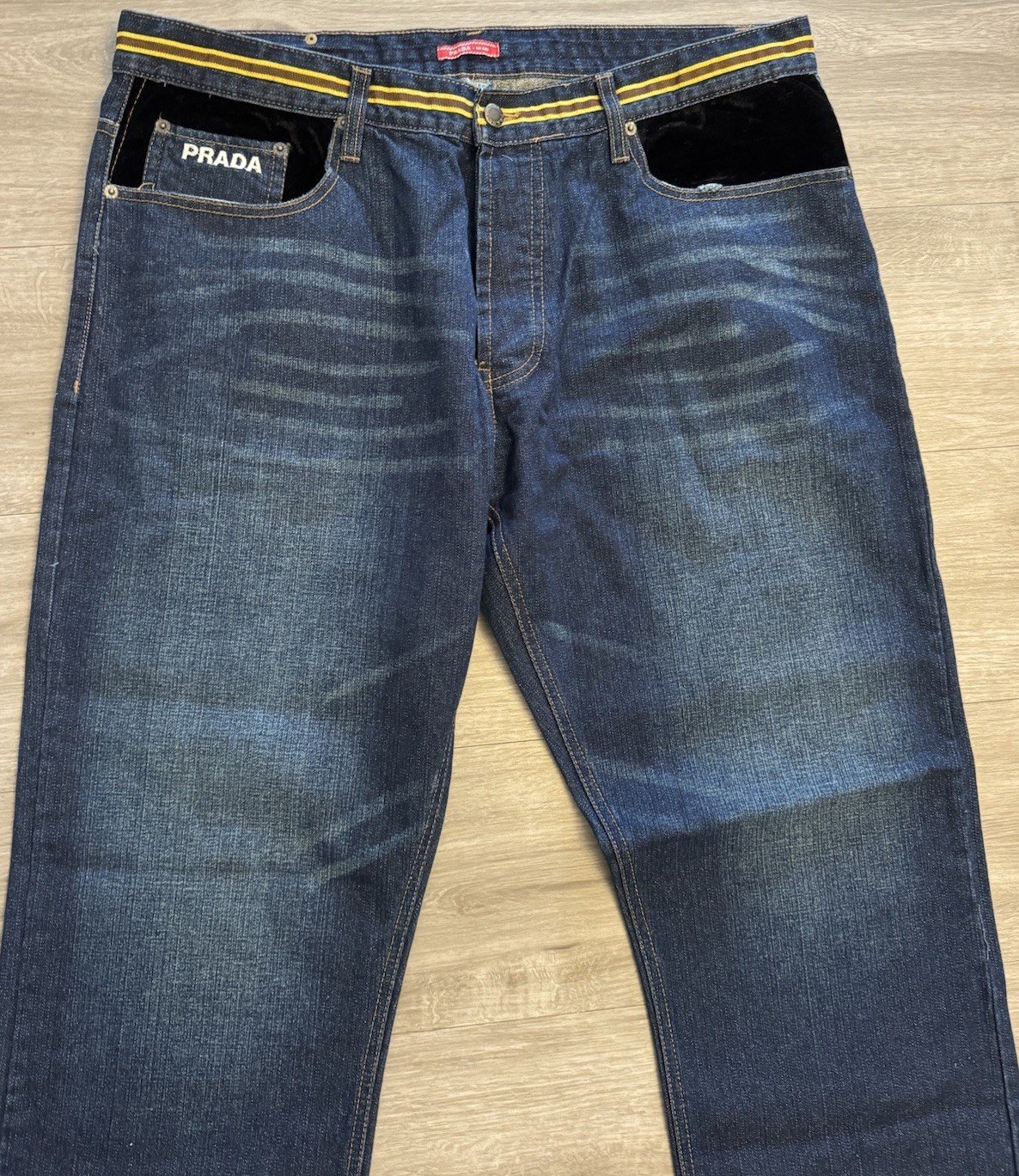 Vintage PRADA Milano Dal 1913 40X34 Men's Jeans Blue Denim Rare!!