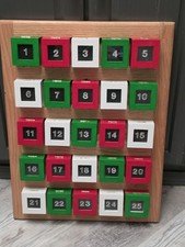 Vintage Wooden Handmade Advent Calendar (25 days til Christmas)