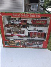 Vintage 1996 New Bright Holiday Express Christmas Train Set NEW