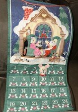Vtg Avon Countdown to Christmas Advent Calendar with OG Mouse 24” X 12.5”
