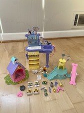 Vtg Barbie Stylin' Pup 2002 Pet Playset Spa Grooming Cat Dog Complete