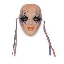 VTG Hand Painted Porcelain Clay Art Mask Wall Hanging Masquerade Mask N.O.L.A.